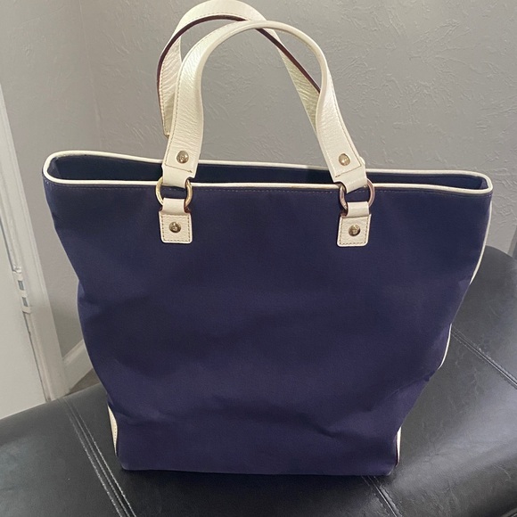 Kate Spade Dark Blue and Cream Tote